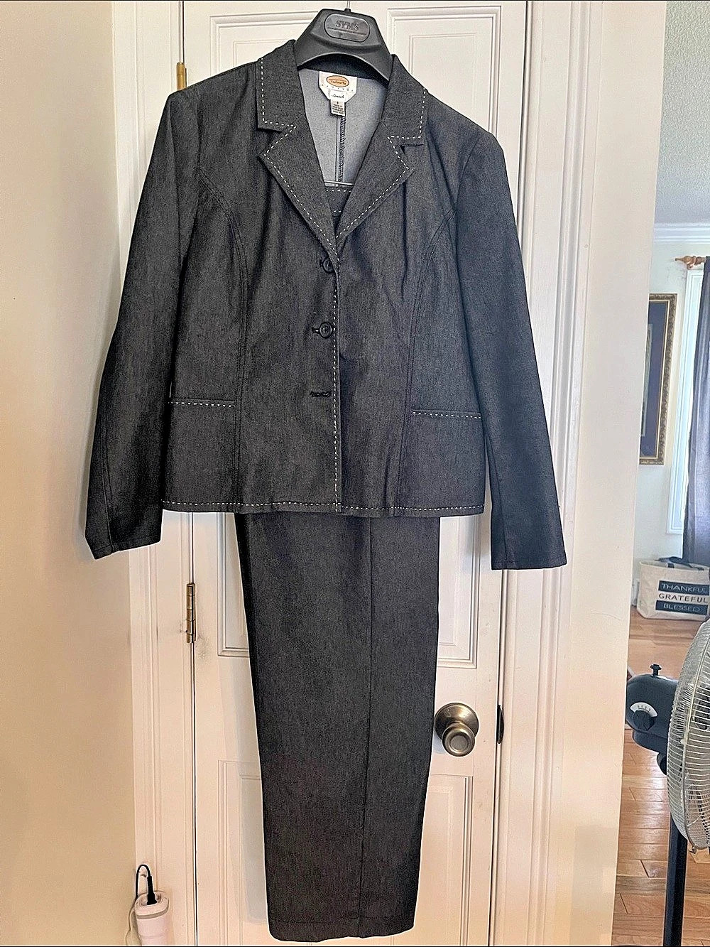 Talbots Stretch Gray Jacket Size 8 Like New